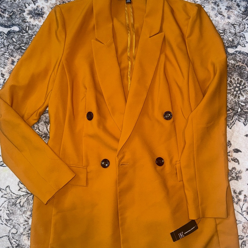 INC International Concepts Golden Blazer Sz L